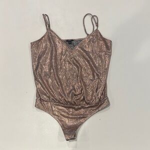 Guess pink metallic bodysuit